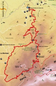 Mapa del Sendero del Collado de la Madera