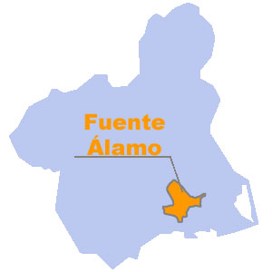 Mapa de situacin de Fuente lamo. Regin de Murcia Digital