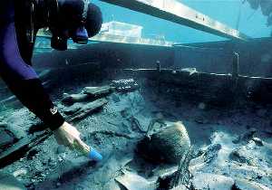 Arqueologa Submarina[Yacimiento Playa de la Isla Mazarrn]