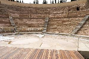 Cavea y orchestra del Teatro Romano de Cartagena. Museo del Teatro Romano